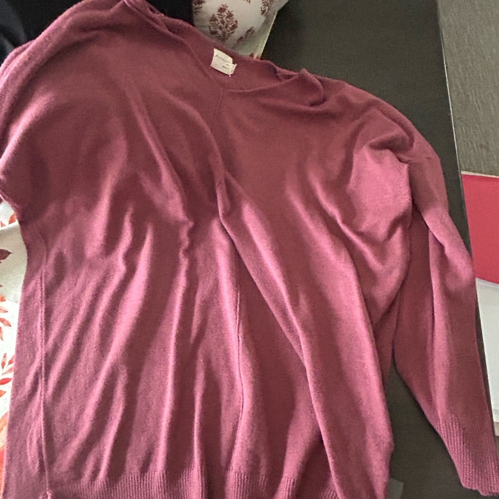 Pink V-Neck Sweater